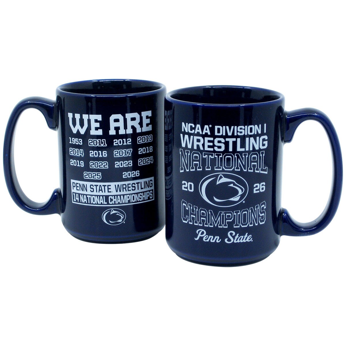 navy mug Wrestling National Champions 2026 Penn State